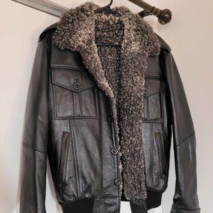 Genuine Leather Handmade Bomber Jacket from Afghanistan